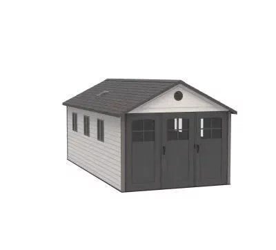 Lifetime 11 Ft. X 21 Ft. Outdoor Storage Shed With Tri-Fold Doors - Image 12