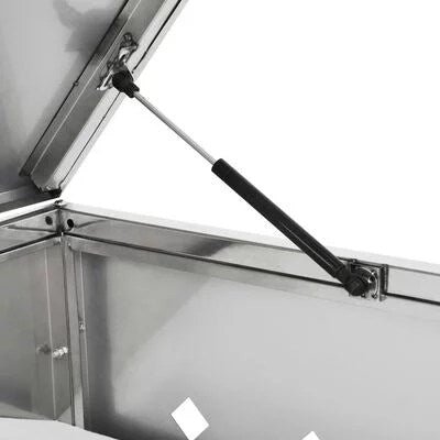 vidaXL Triple Wheelie Bin Shed 63.4 gal Stainless - Image 6