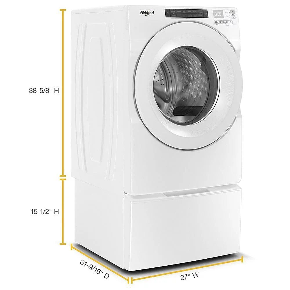 Whirlpool β 4.3 Cu. Ft. High Efficiency Stackable Front Load Washer with 35 Cycle Options β White - Image 3