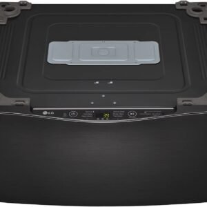 LG – SideKick 1.0 Cu. Ft. High-Efficiency Smart Top Load Pedestal Washer with 3-Motion Technology – Black steel
