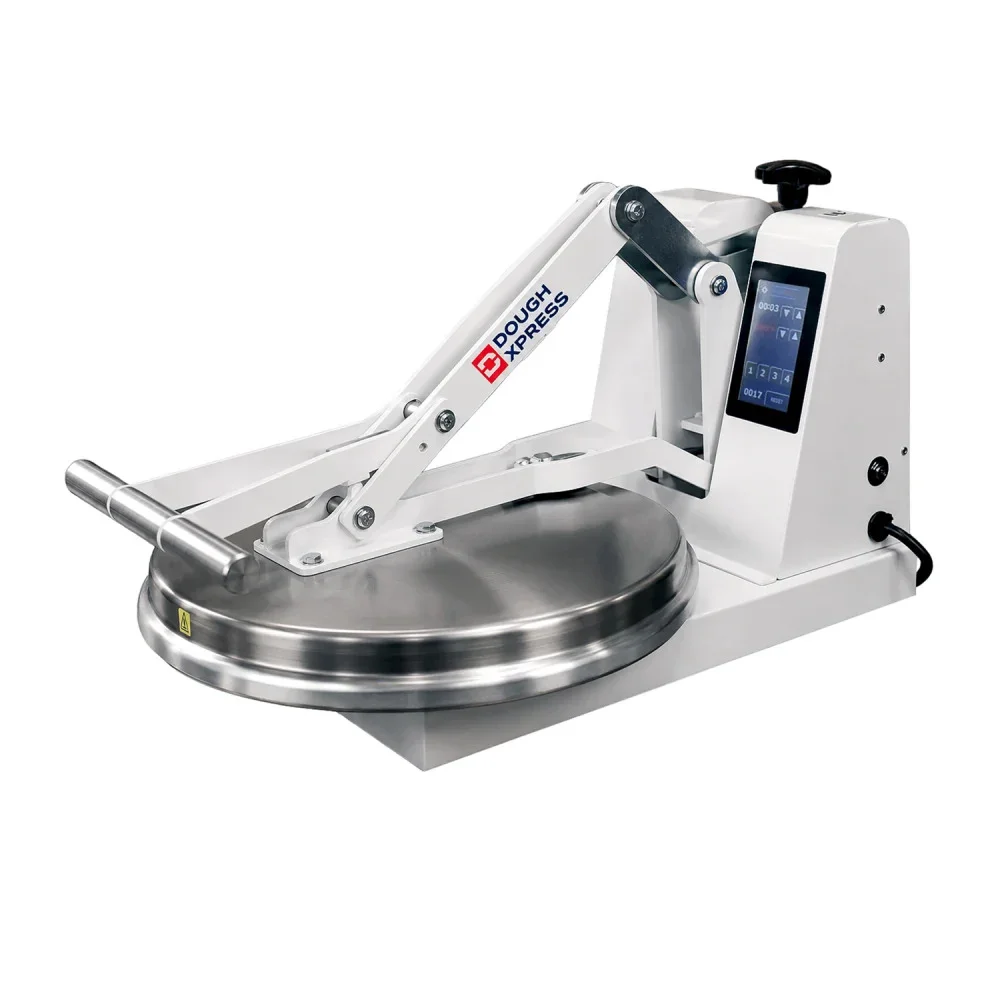 DoughXpress DM-18-120 Commercial Manual Pizza Dough Press with Heated Aluminum Top Platen, 120V - Image 2