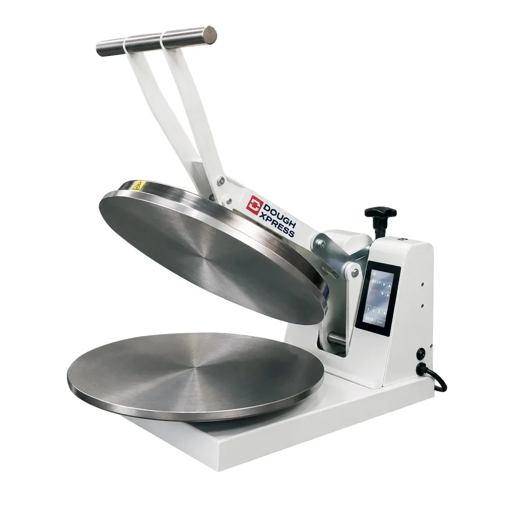 DoughXpress DM-18-120 Commercial Manual Pizza Dough Press with Heated Aluminum Top Platen, 120V - Image 3