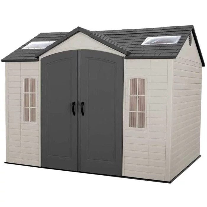 Side 10 ft. W x 8 ft. D Plastic Storage Shed