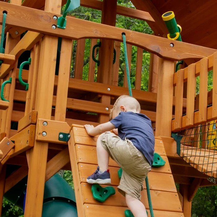Treasure Trove II Swing Set /Tongue and Groove Wood Roof - Image 5