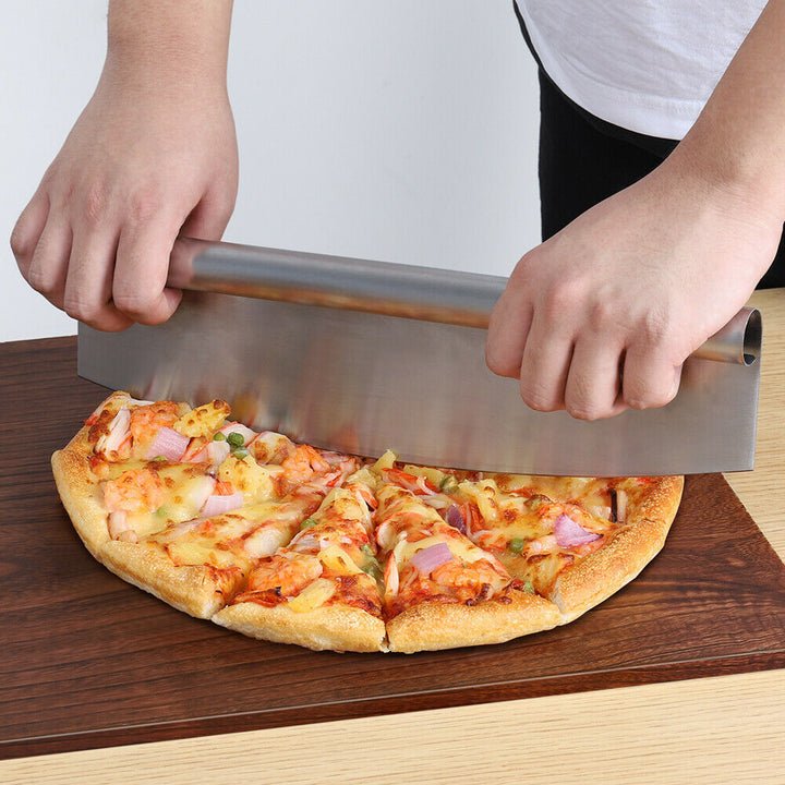 14-Inch Stainless Steel Rocker Pizza Cutter with Protective Blade Cover - Image 6