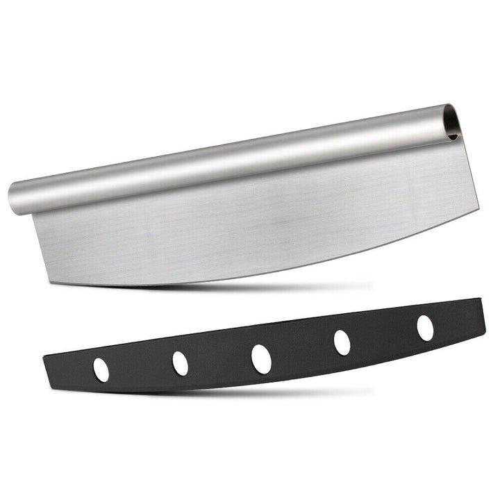 14-Inch Stainless Steel Rocker Pizza Cutter with Protective Blade Cover - Image 4